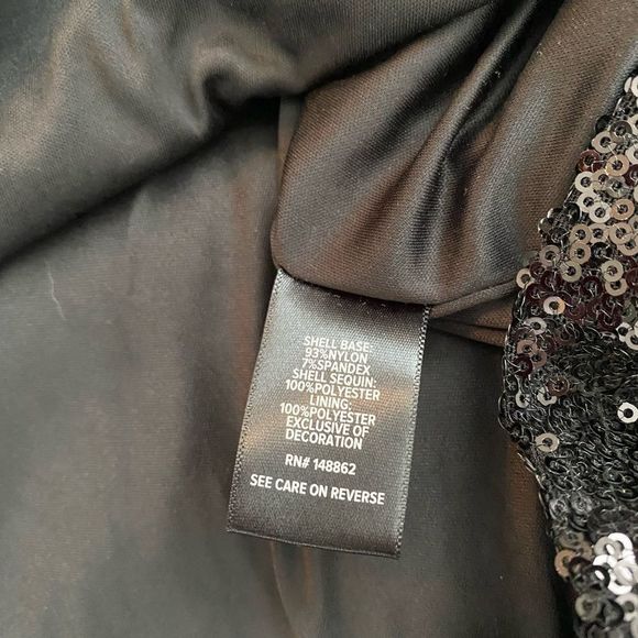 COPY - TORRID Black Sequin Long Sleeve Shift Dress - Picture 10 of 12